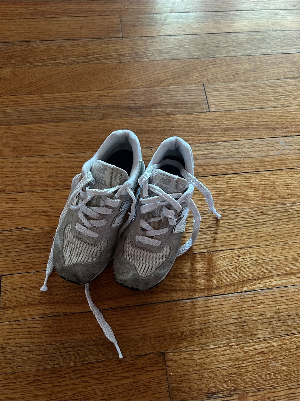 New Balance Kids Light Gray Sneakers